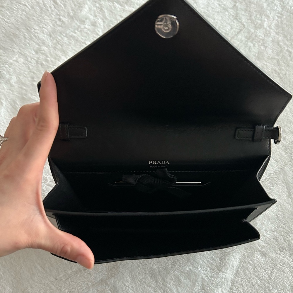Prada Saffiano Leather mini envelope bag. - Picture 13 of 17